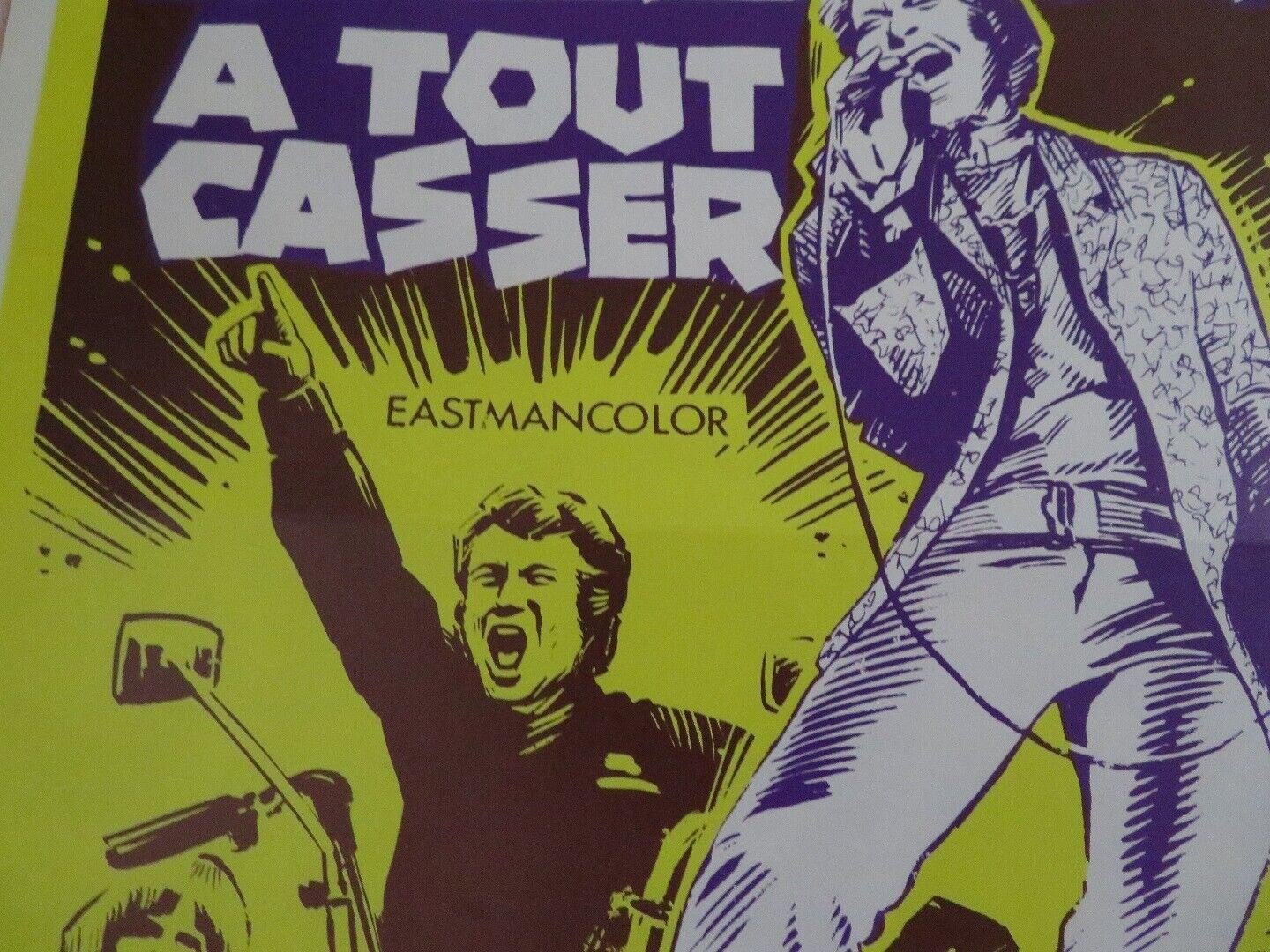 THE GREAT CHASE/ A TOUT CASSER BELGIUM (21"x 14") POSTER JOHNNY HALLYDAY 1968 Movie posters