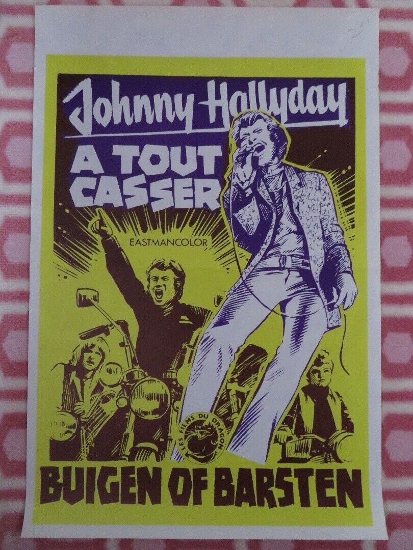 THE GREAT CHASE/ A TOUT CASSER BELGIUM (21"x 14") POSTER JOHNNY HALLYDAY 1968 Movie posters