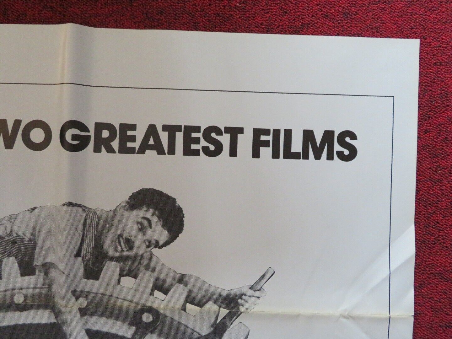 THE GREAT DICTATOR & MODERN TIMES DOUBLE BILL FOLDED US ONE SHEET POSTER 70/80's Movie posters