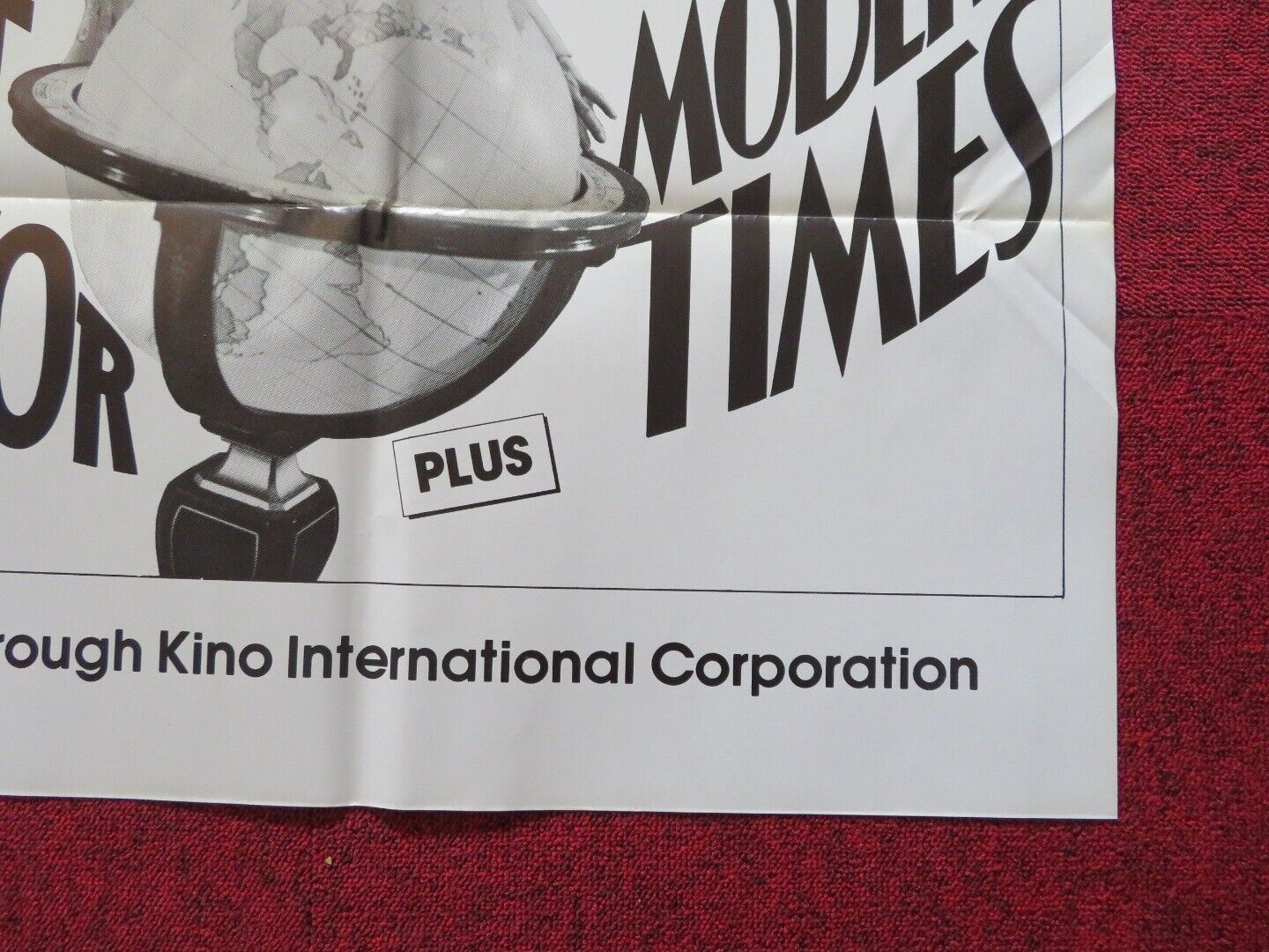 THE GREAT DICTATOR & MODERN TIMES DOUBLE BILL FOLDED US ONE SHEET POSTER 70/80's Movie posters