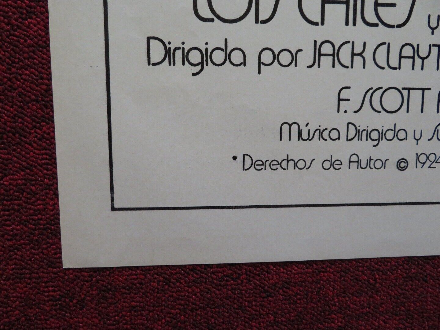 THE GREAT GATSBY FOLDED SPANISH ONE SHEET POSTER ROBERT REDFORD MIA FARROW Movie posters