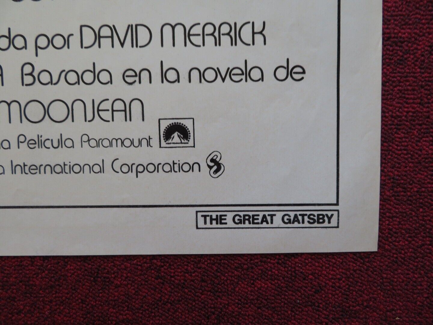 THE GREAT GATSBY FOLDED SPANISH ONE SHEET POSTER ROBERT REDFORD MIA FARROW Movie posters