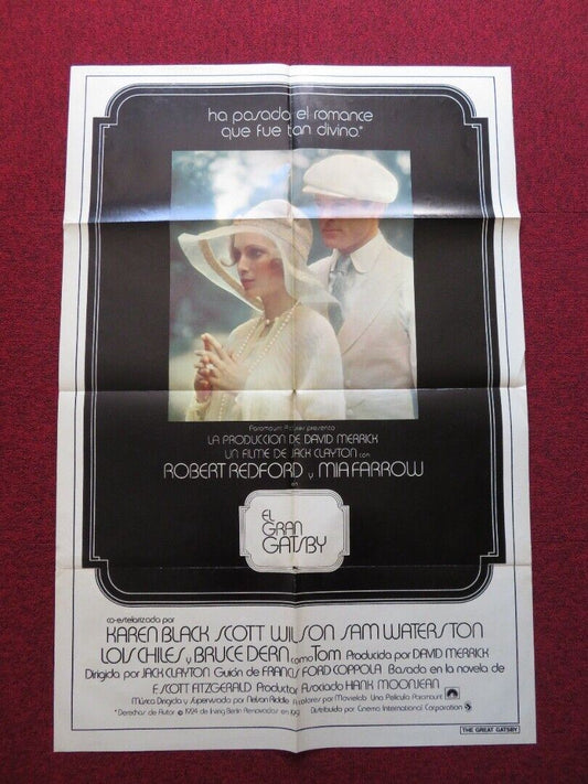 THE GREAT GATSBY FOLDED SPANISH ONE SHEET POSTER ROBERT REDFORD MIA FARROW Movie posters