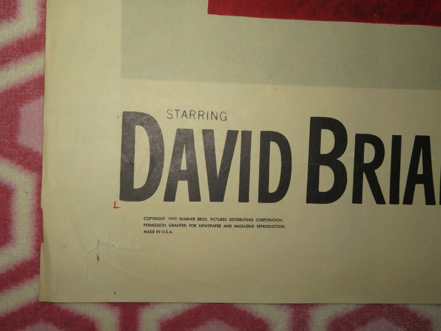 THE GREAT JEWEL ROBBER FOLDED US ONE SHEET POSTER DAVID BRIAN 1950 Movie posters