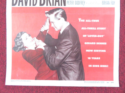 THE GREAT JEWEL ROBBER US INSERT (14"x 36") POSTER DAVID BRIAN MARJORIE 1950 Rendezvous Cinema Movie posters
