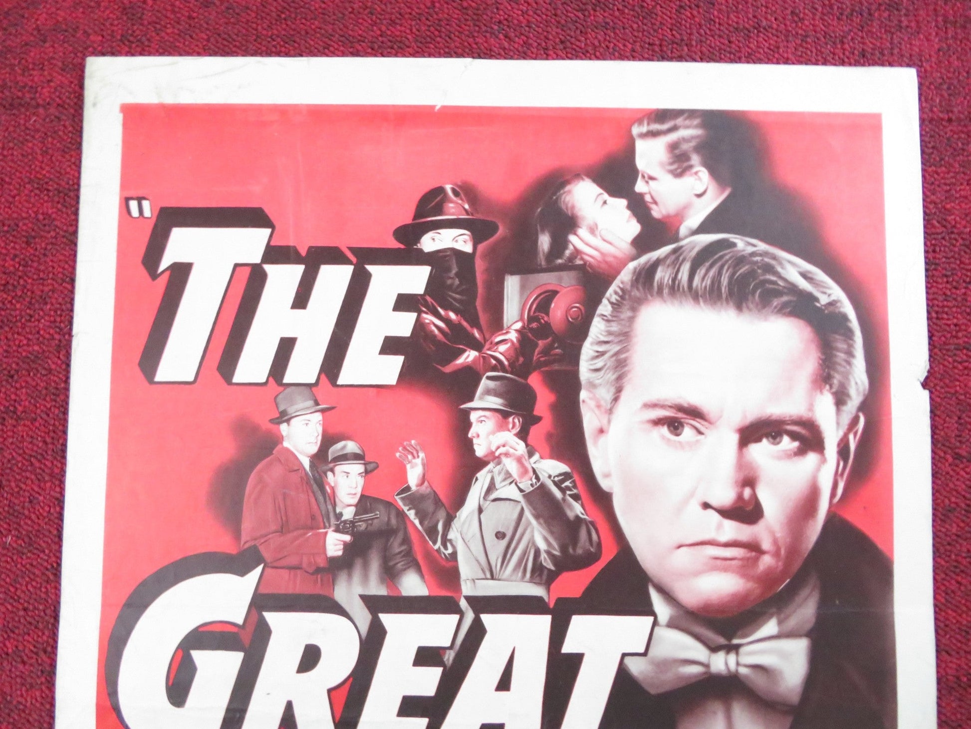 THE GREAT JEWEL ROBBER US INSERT (14"x 36") POSTER DAVID BRIAN MARJORIE 1950 Rendezvous Cinema Movie posters