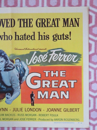 THE GREAT MAN US HALF SHEET (22"x 28") POSTER DEAN JAGGER KEENAN WYNN 1956 Movie posters