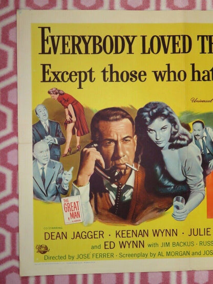 THE GREAT MAN US HALF SHEET (22"x 28") POSTER DEAN JAGGER KEENAN WYNN 1956 Movie posters