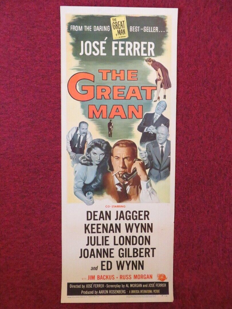 THE GREAT MAN US INSERT (14"x 36") POSTER JOSE FERRER DEAN JAGGER 1956 Movie posters