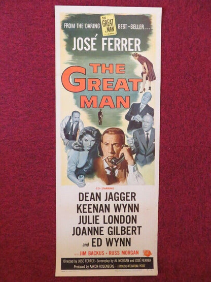 THE GREAT MAN US INSERT (14"x 36") POSTER JOSE FERRER DEAN JAGGER 1956 Movie posters