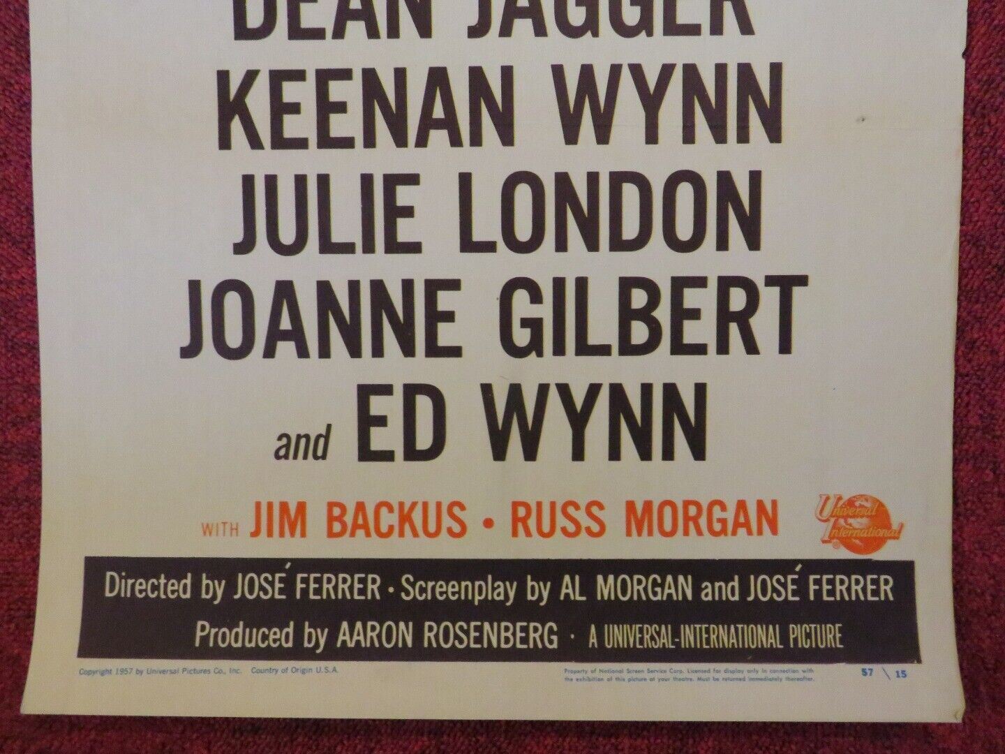 THE GREAT MAN US INSERT (14"x 36") POSTER JOSE FERRER DEAN JAGGER 1956 Movie posters