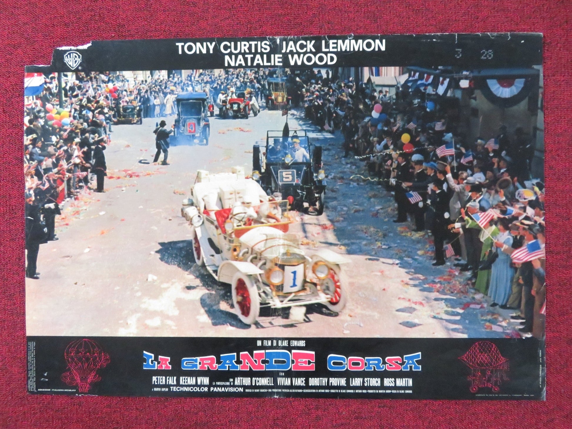 THE GREAT RACE - D ITALIAN FOTOBUSTA POSTER TONY CURTIS JACK LEMMON 1965 Rendezvous Cinema Movie posters