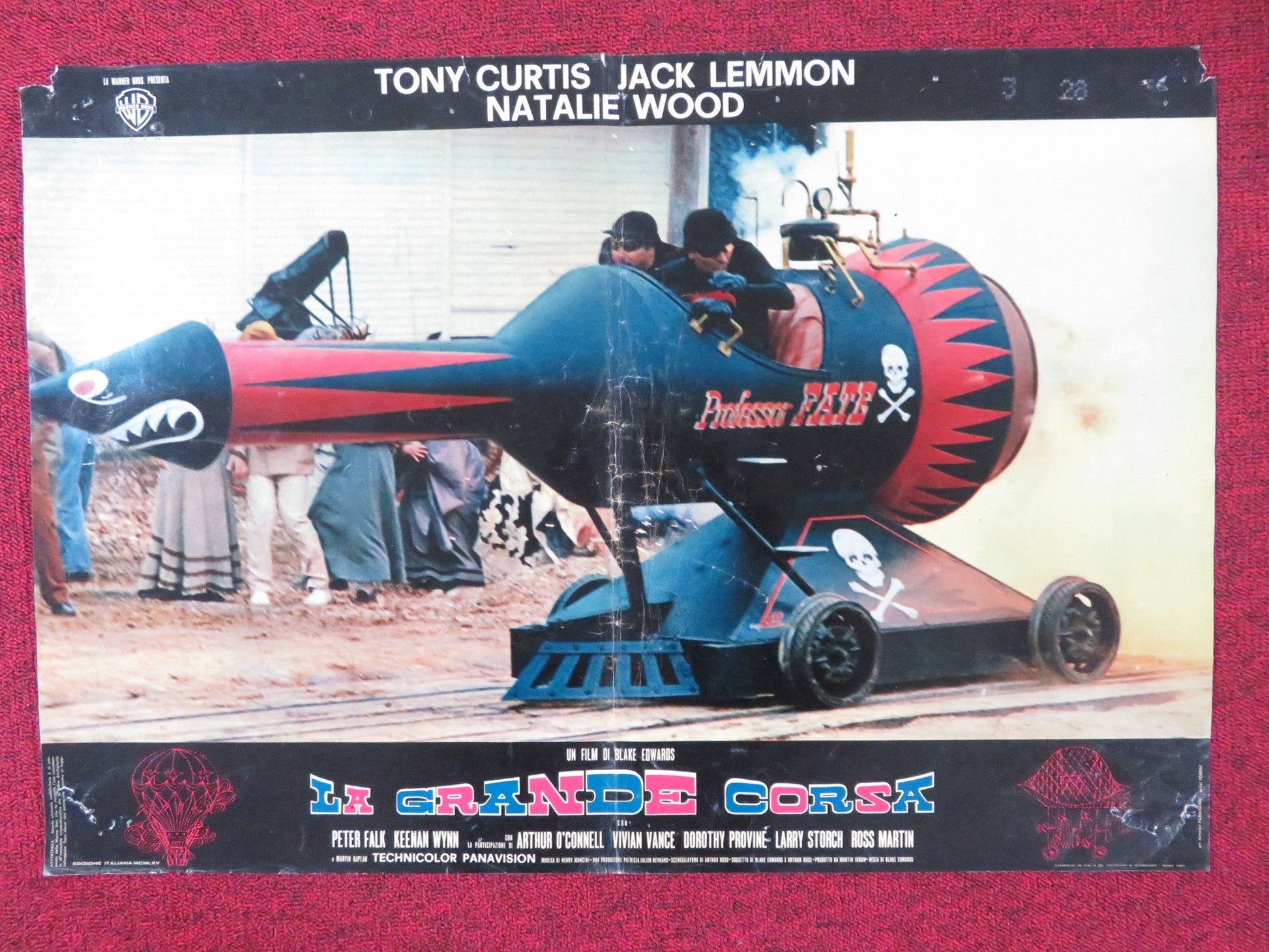 THE GREAT RACE - E ITALIAN FOTOBUSTA POSTER TONY CURTIS JACK LEMMON 1965 Rendezvous Cinema Movie posters