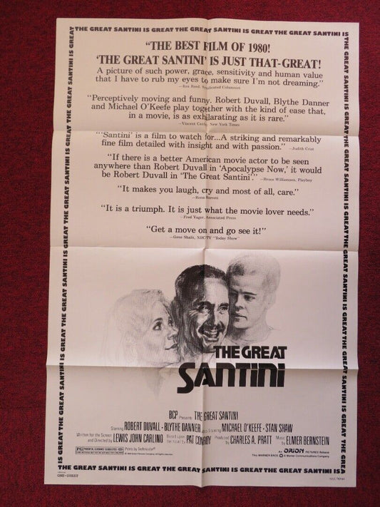 THE GREAT SANTINI FOLDED US ONE SHEET POSTER ROBERT DUVALL BLYTHE DANNER 1979 Movie posters