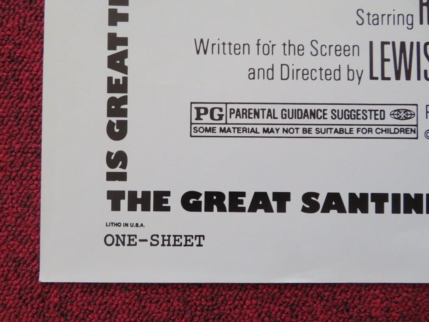 THE GREAT SANTINI FOLDED US ONE SHEET POSTER ROBERT DUVALL BLYTHE DANNER 1979 Movie posters
