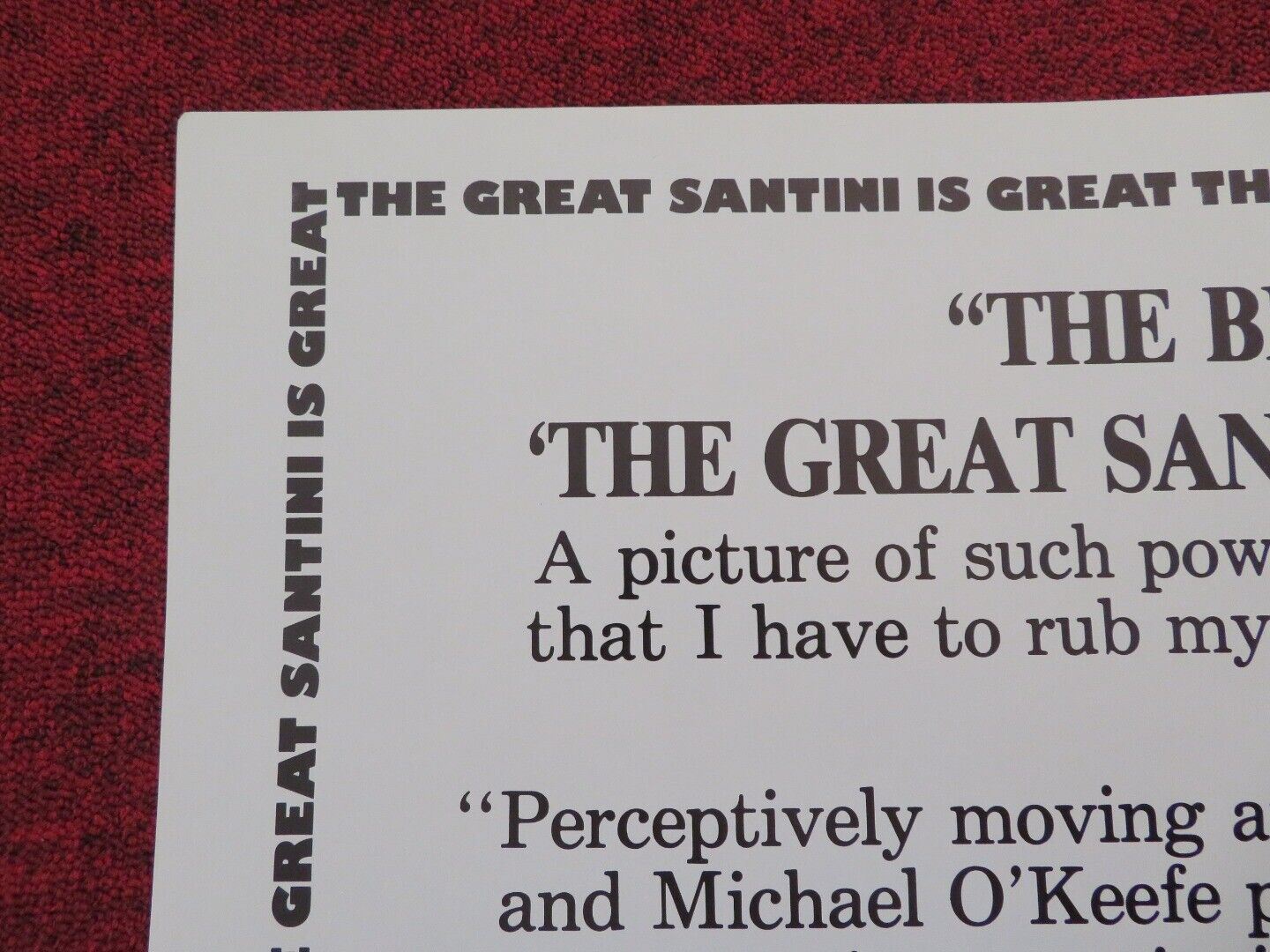 THE GREAT SANTINI FOLDED US ONE SHEET POSTER ROBERT DUVALL BLYTHE DANNER 1979 Movie posters