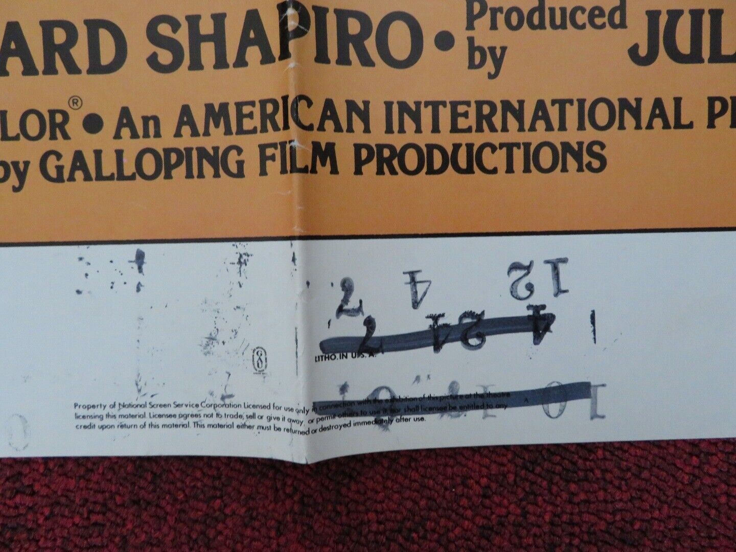 THE GREAT SCOUT AND CATHOUSE THURSDAY FOLDED US ONE SHEET POSTER OLIVER REED '76 Movie posters