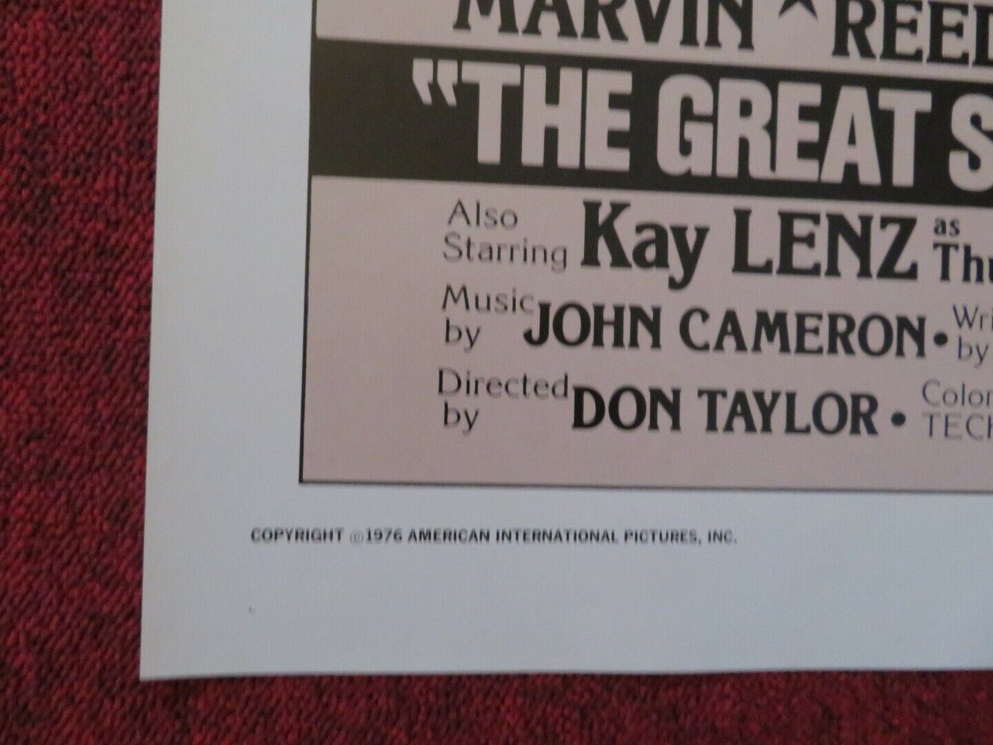 THE GREAT SCOUT & CATHOUSE THURSDAY STYLE B FOLDED US ONE SHEET POSTER 1976 Movie posters