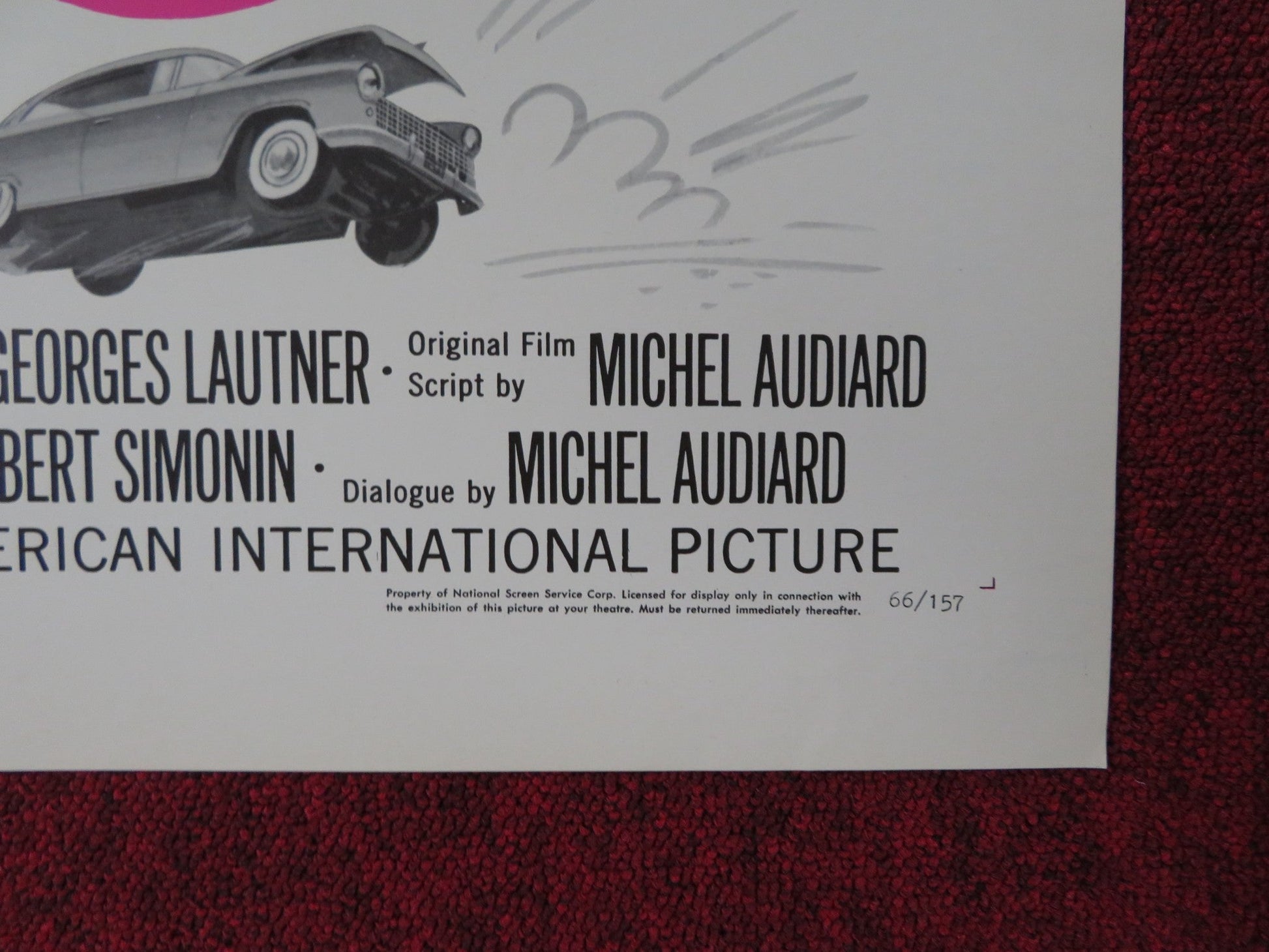 THE GREAT SPY CHASE FOLDED US ONE SHEET POSTER LINO VENTURA BERNARD BLAIR 1966 Rendezvous Cinema Movie posters