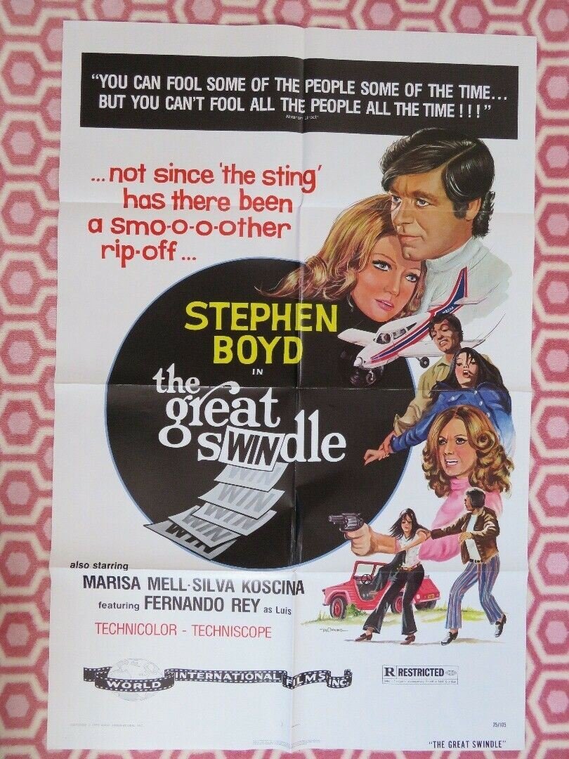THE GREAT SWINDLE CRIME 1971 US ORIGINAL 1 SHEET POSTER S BOYD RETRO Movie posters