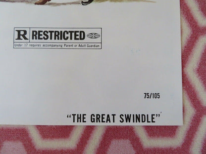 THE GREAT SWINDLE CRIME 1971 US ORIGINAL 1 SHEET POSTER S BOYD RETRO Movie posters