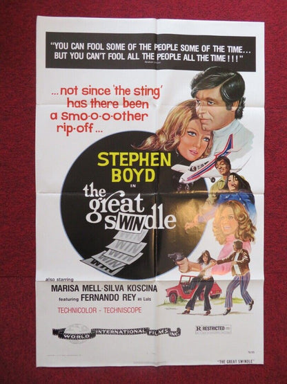 THE GREAT SWINDLE FOLDED US ONE SHEET POSTER MARISA MELL SYLVA KOSCINA 1975 Movie posters