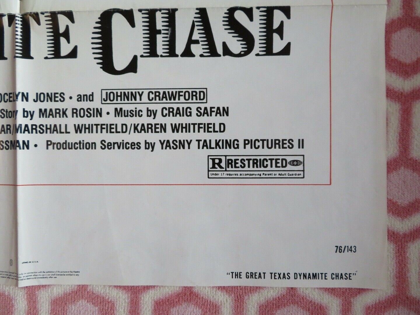 THE GREAT TEXAS DYNAMIRE CHASE US ONE SHEET POSTER TARA STROHMEIER 1976 Movie posters