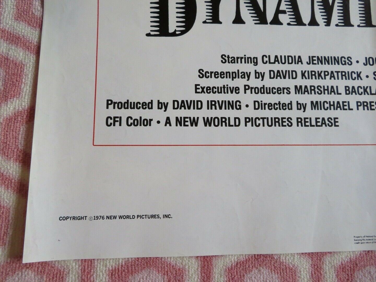 THE GREAT TEXAS DYNAMIRE CHASE US ONE SHEET POSTER TARA STROHMEIER 1976 Movie posters