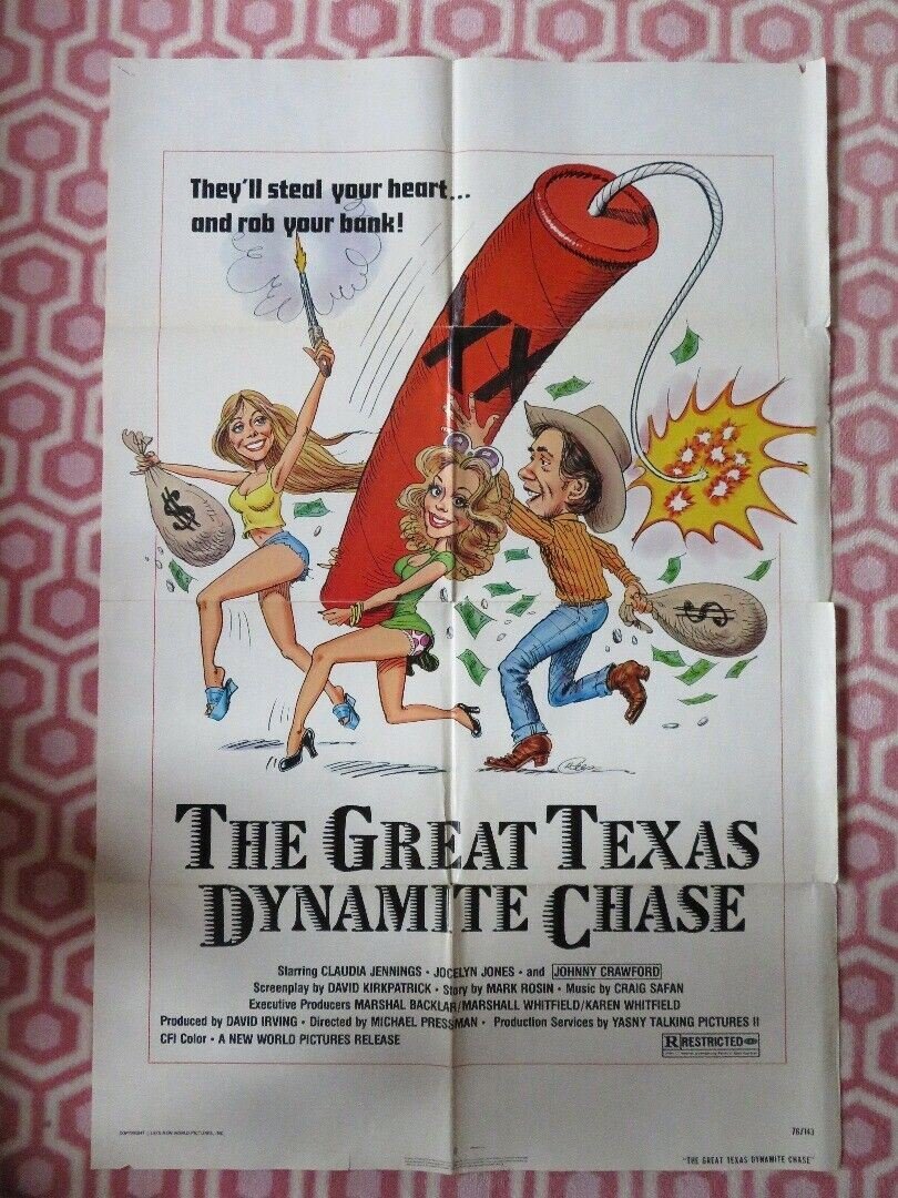 THE GREAT TEXAS DYNAMITE CHASE US ONE SHEET POSTER CLAUDIA JENNINGS Movie posters