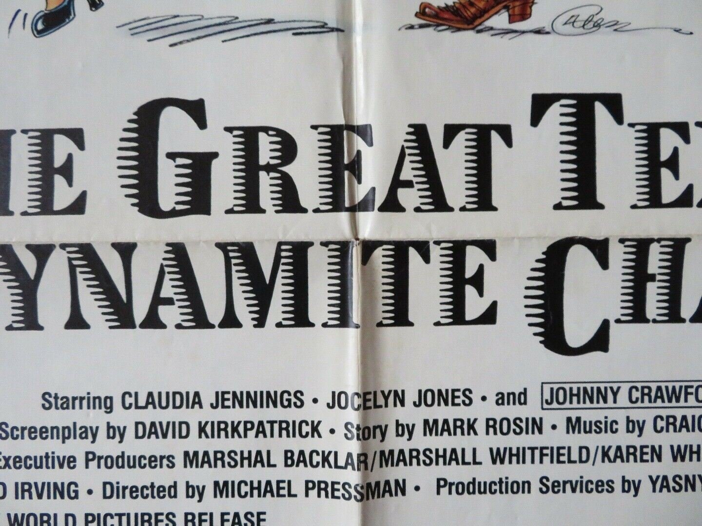 THE GREAT TEXAS DYNAMITE CHASE US ONE SHEET POSTER CLAUDIA JENNINGS Movie posters