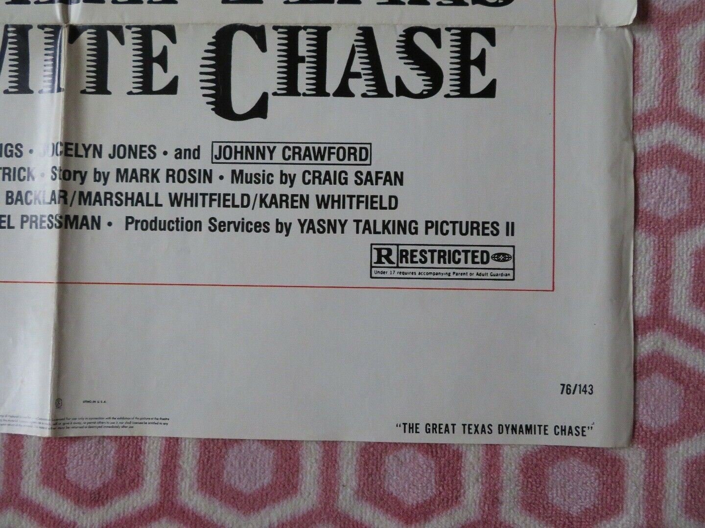 THE GREAT TEXAS DYNAMITE CHASE US ONE SHEET POSTER CLAUDIA JENNINGS Movie posters
