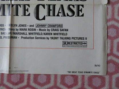 THE GREAT TEXAS DYNAMITE CHASE US ONE SHEET POSTER CLAUDIA JENNINGS Movie posters