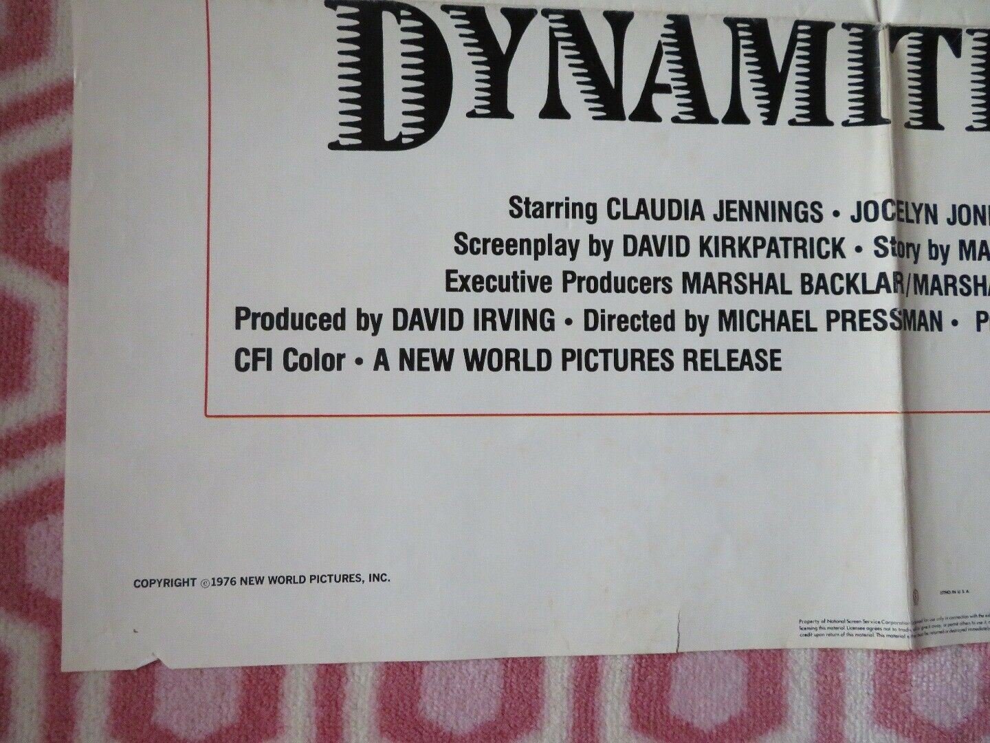 THE GREAT TEXAS DYNAMITE CHASE US ONE SHEET POSTER CLAUDIA JENNINGS Movie posters