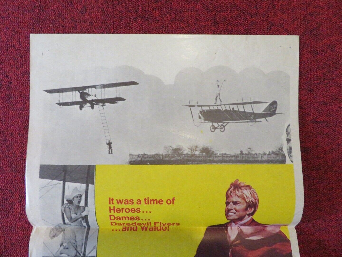 THE GREAT WALDO PEPPER FOLDED AUSTRALIAN DAYBILL POSTER ROBERT REDFORD 1975 Movie posters