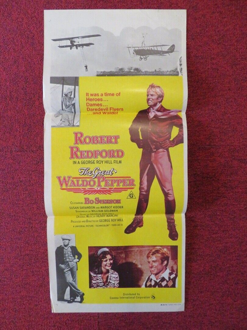 THE GREAT WALDO PEPPER FOLDED AUSTRALIAN DAYBILL POSTER ROBERT REDFORD 1975 Movie posters