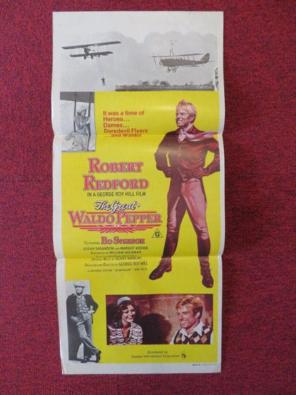 THE GREAT WALDO PEPPER FOLDED AUSTRALIAN DAYBILL POSTER ROBERT REDFORD 1975 Movie posters