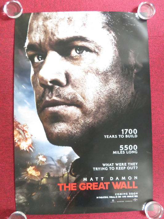 THE GREAT WALL US ONE SHEET ROLLED POSTER MATT DAMON WILLEM DAFOE 2016 Rendezvous Cinema Movie posters