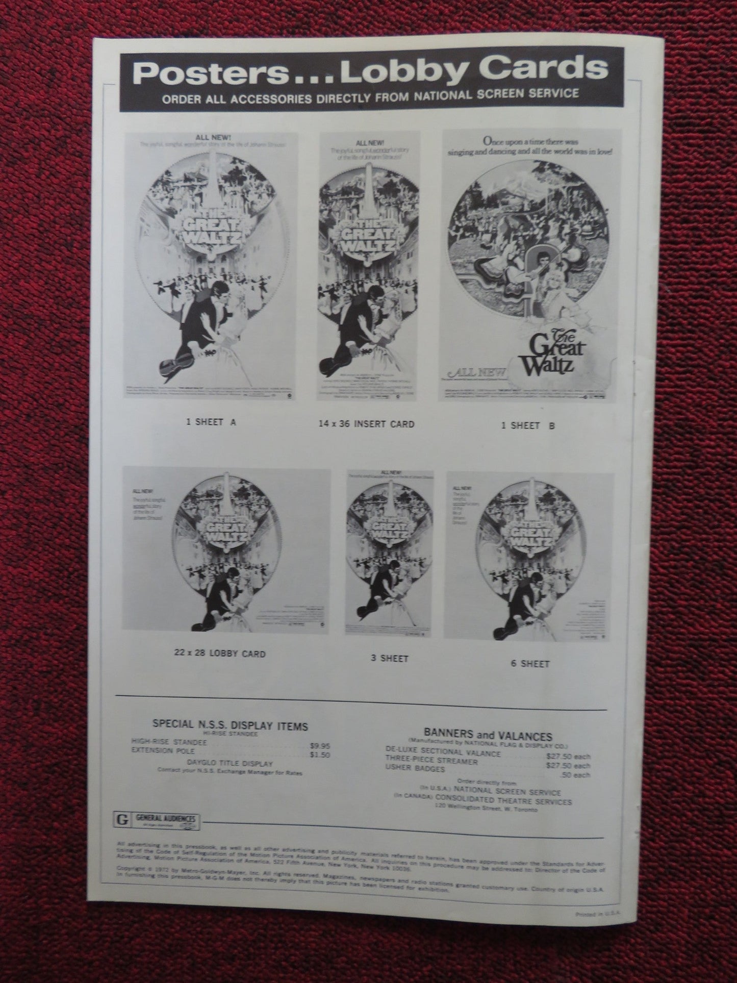 THE GREAT WALTZ - PRESSBOOK UNCUT MGM HORST BUCHHOLZ MARY COSTA 1972 Rendezvous Cinema Movie posters