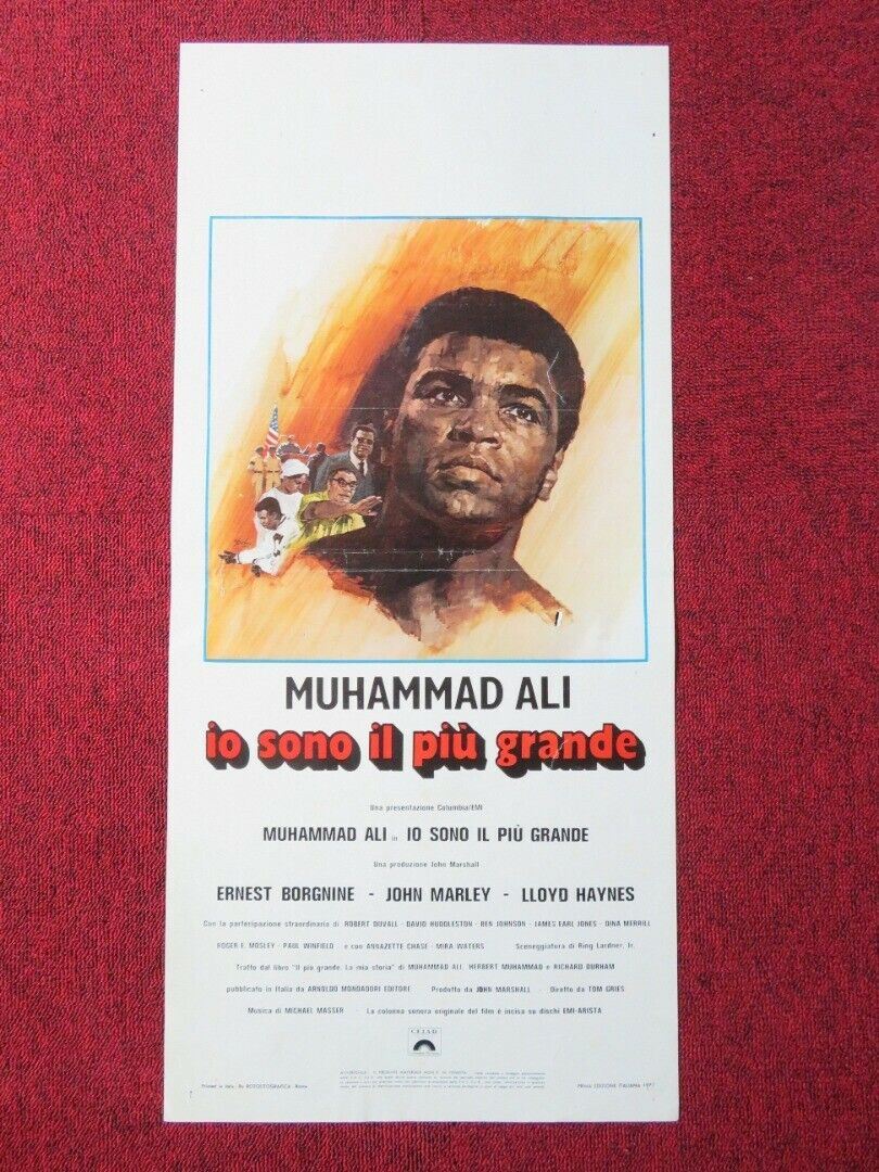 The Greatest ITALIAN LOCANDINA (27.5"x13") POSTER MUHAMMAD ALI 1977 Movie posters