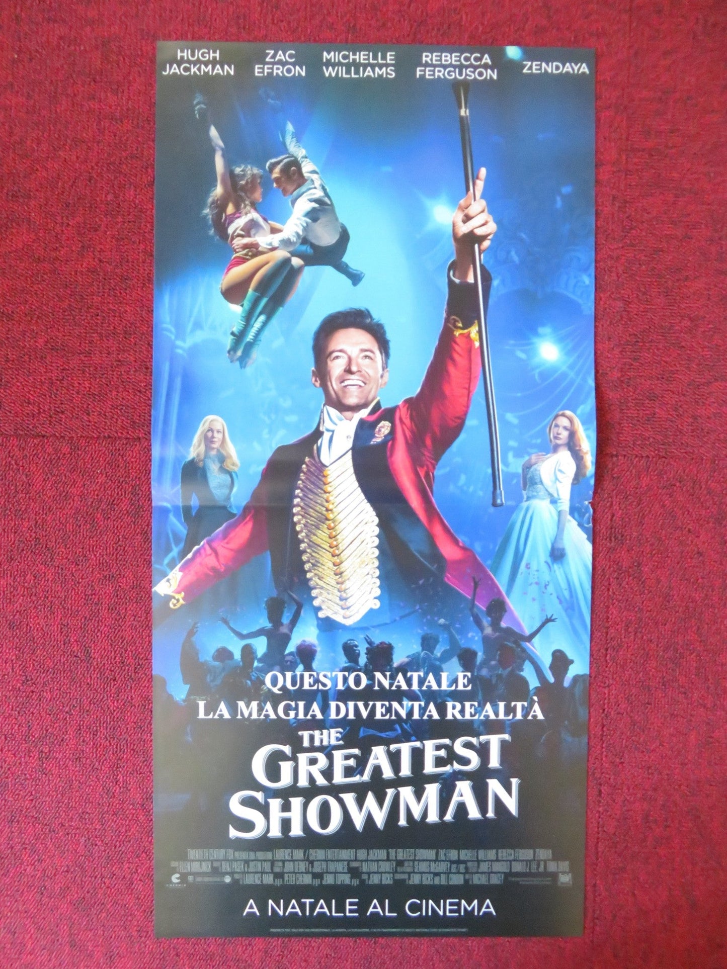 THE GREATEST SHOWMAN ITALIAN LOCANDINA POSTER HUGH JACKMAN ZAC EFRON 2017 Rendezvous Cinema Movie posters
