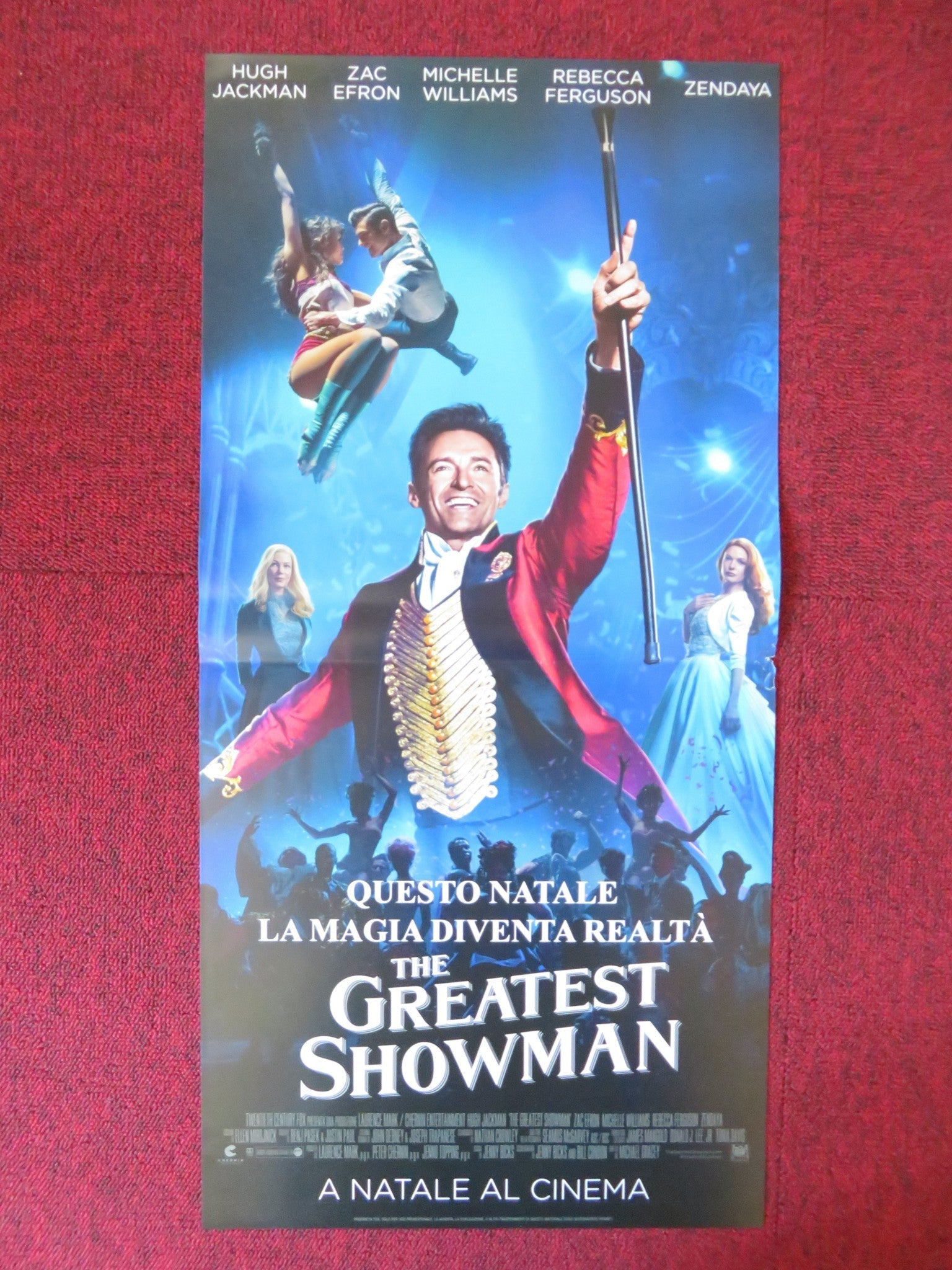 THE GREATEST SHOWMAN ITALIAN LOCANDINA POSTER HUGH JACKMAN ZAC EFRON 2017 Rendezvous Cinema Movie posters