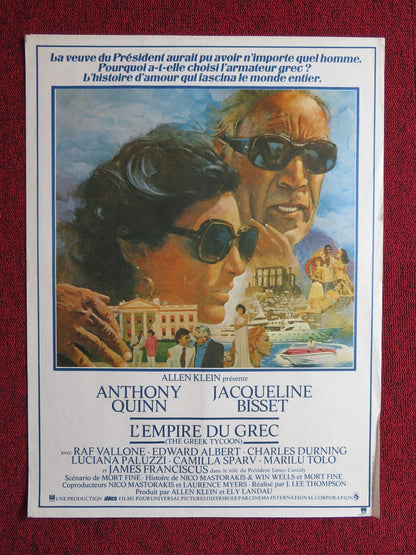 THE GREEK TYCOON FRENCH POSTER ANTHONY QUINN JACQUELINE BISSET 1987 Rendezvous Cinema Movie posters