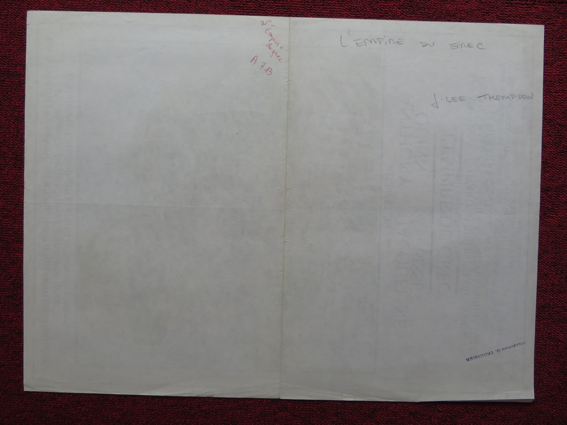 THE GREEK TYCOON FRENCH POSTER ANTHONY QUINN JACQUELINE BISSET 1987 Rendezvous Cinema Movie posters