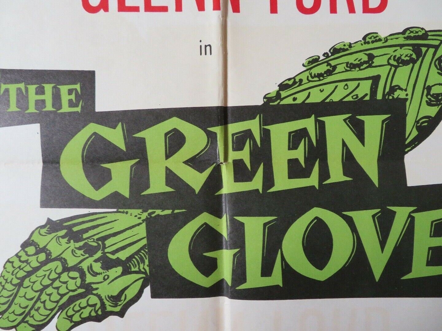 THE GREEN GLOVE FOLDED US ONE SHEET POSTER GLENN FORD GERALDINE BROOKS 1952 Movie posters