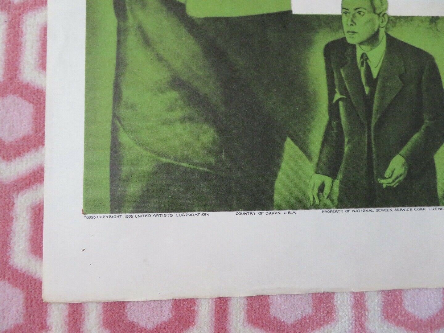 THE GREEN GLOVE FOLDED US ONE SHEET POSTER GLENN FORD GERALDINE BROOKS 1952 Movie posters
