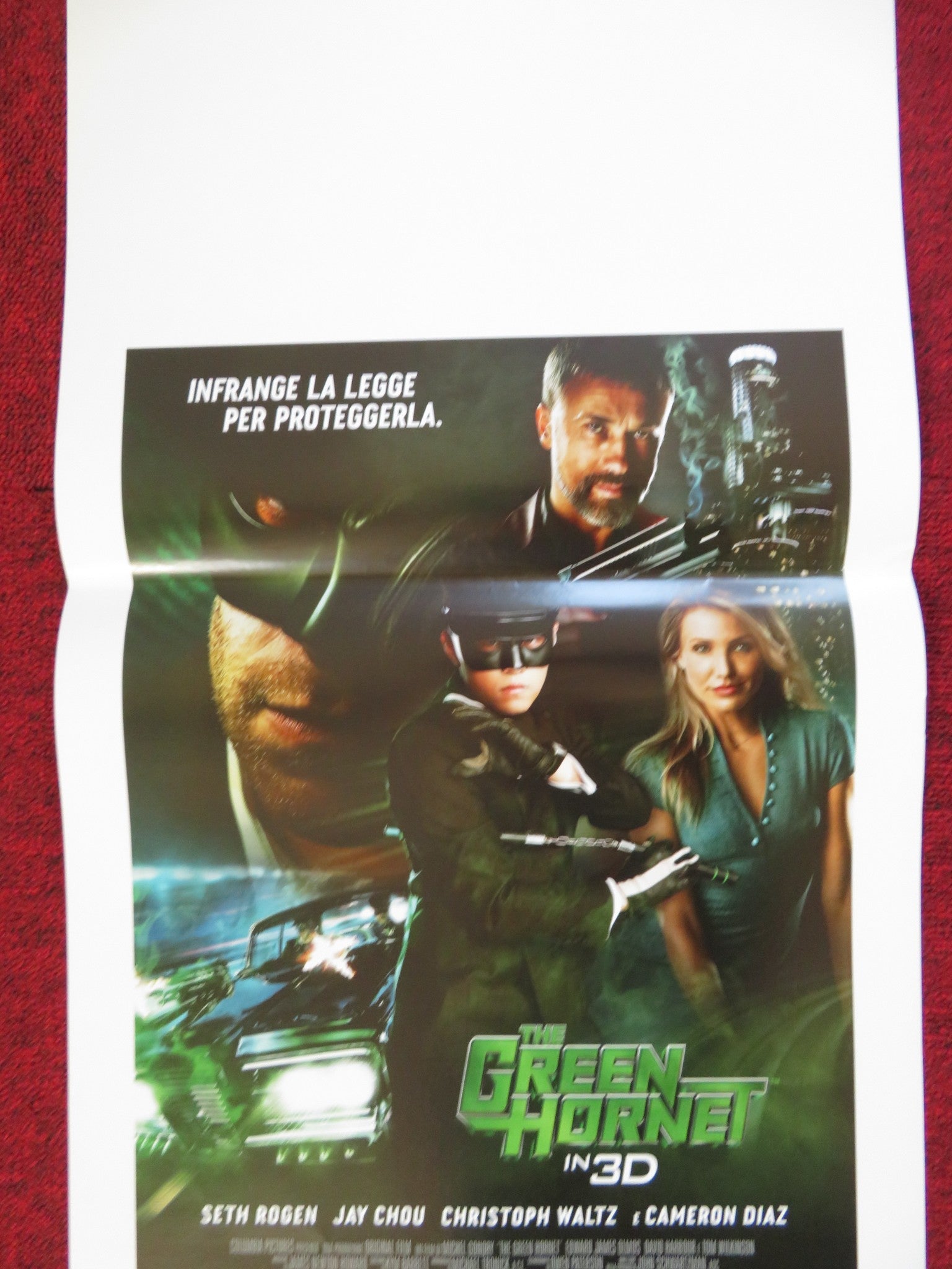 THE GREEN HORNET ITALIAN LOCANDINA (27.5"x13") POSTER SETH ROGEN JAY CHOU 2011 Rendezvous Cinema Movie posters