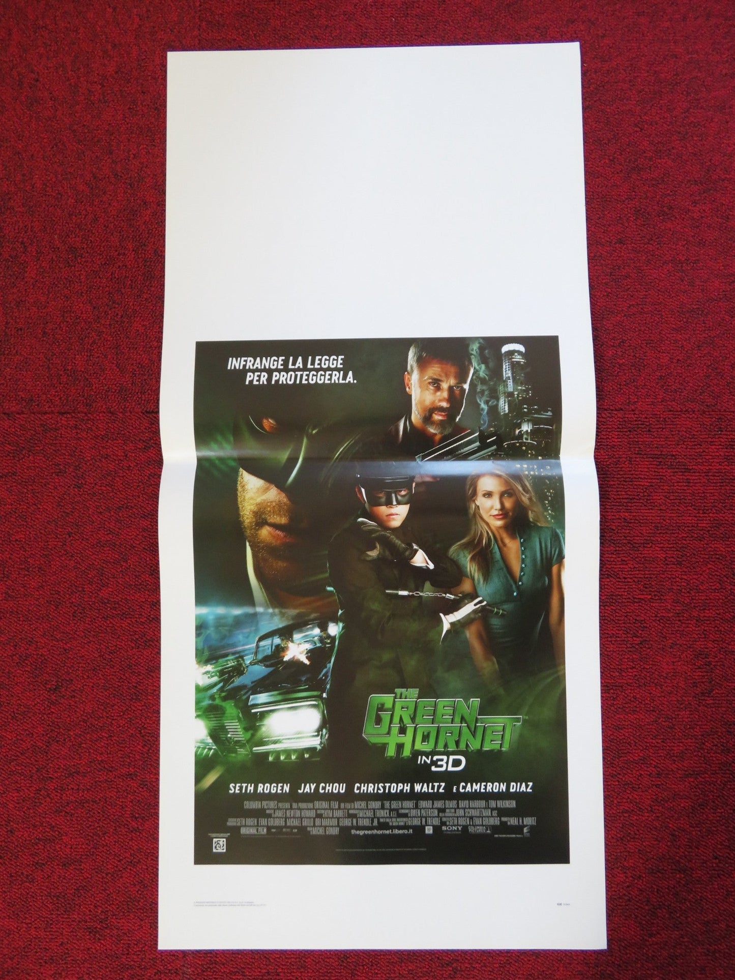 THE GREEN HORNET ITALIAN LOCANDINA (27.5"x13") POSTER SETH ROGEN JAY CHOU 2011 Rendezvous Cinema Movie posters