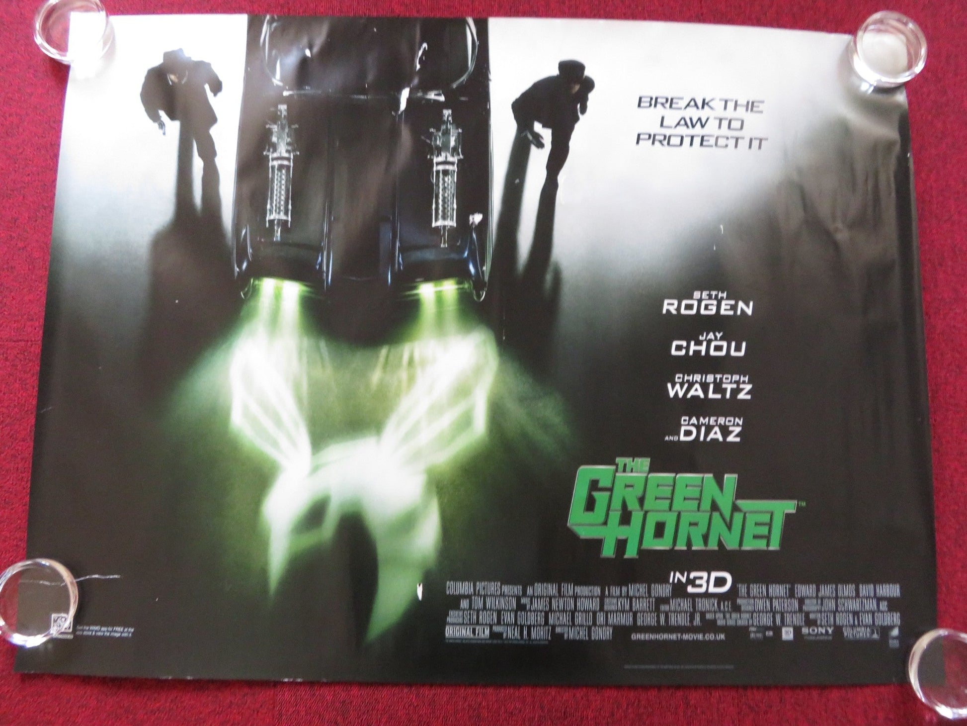 THE GREEN HORNET UK QUAD (30"x 40") ROLLED POSTER SETH ROGEN CAMERON DIAZ 2011 Rendezvous Cinema Movie posters