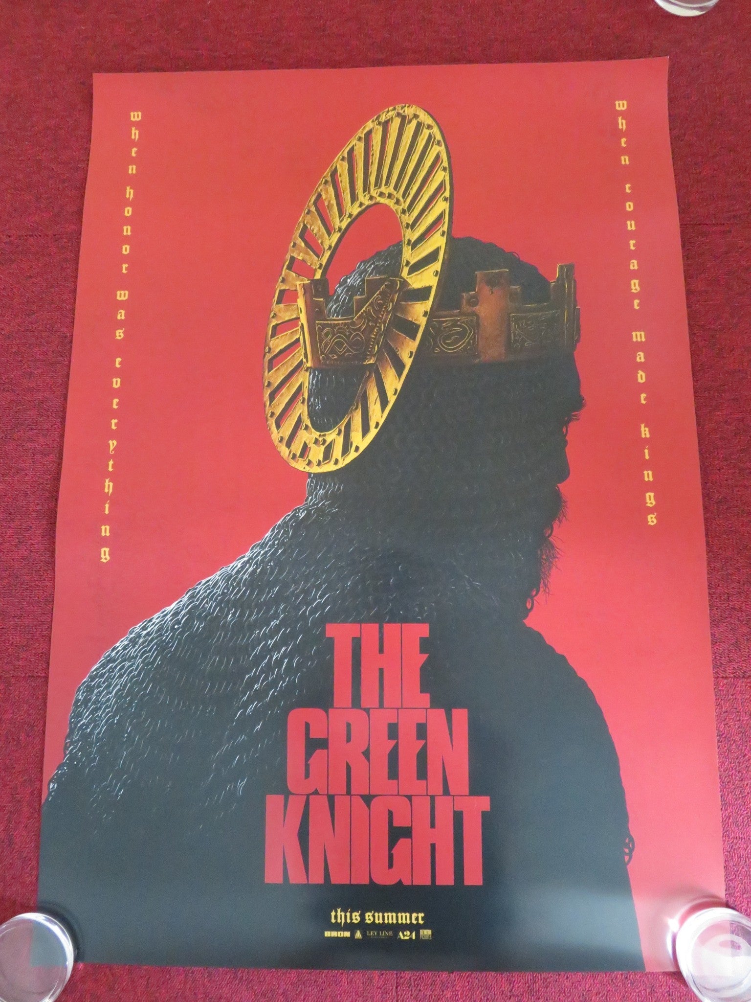 THE GREEN KNIGHT US ONE SHEET ROLLED POSTER ANAIS RIZZO JOE ANDERSON 2021 Rendezvous Cinema Movie posters