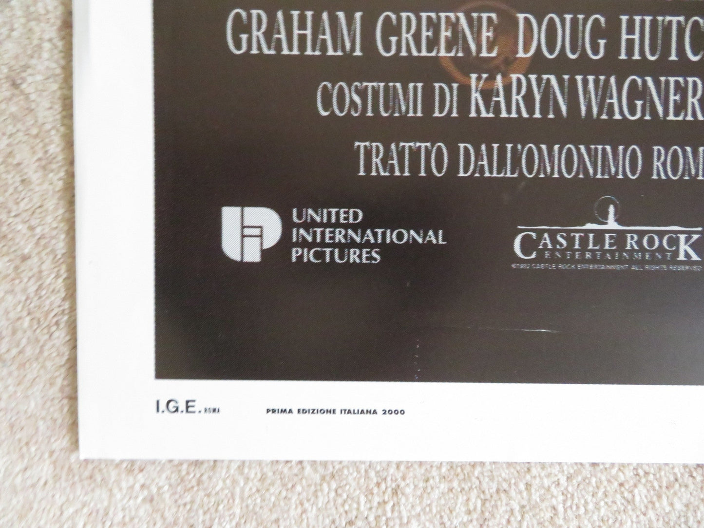 THE GREEN MILE ITALIAN 2 FOGLIO POSTER TOM HANKS DAVID MORSE 1999 Rendezvous Cinema Movie posters